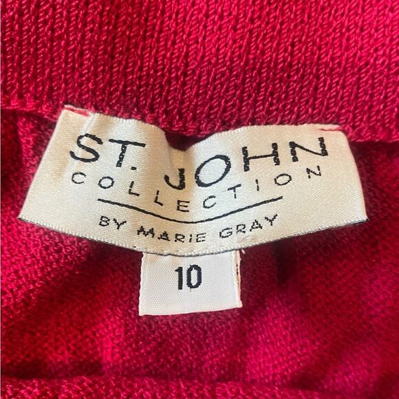 ST John Collection Marie Gray Size 10 Pink Pencil Skirt - Picture 3 of 4